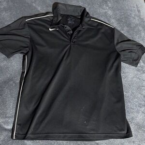 Nike Black Polo with White Trim
